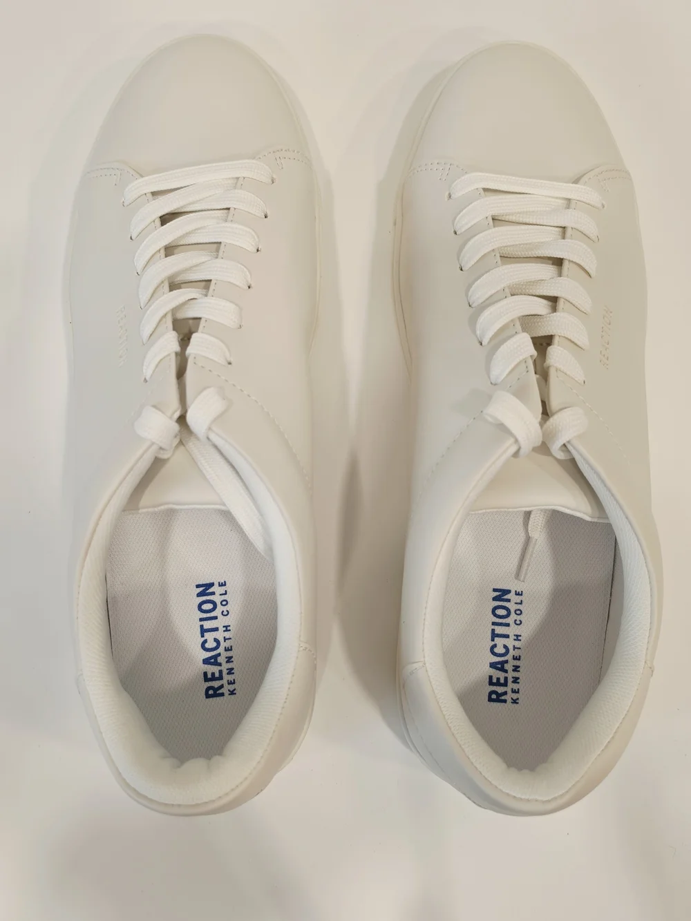 Reaction Kenneth Cole Javon Men's White Low-Top Leather Sneakers US Size 11